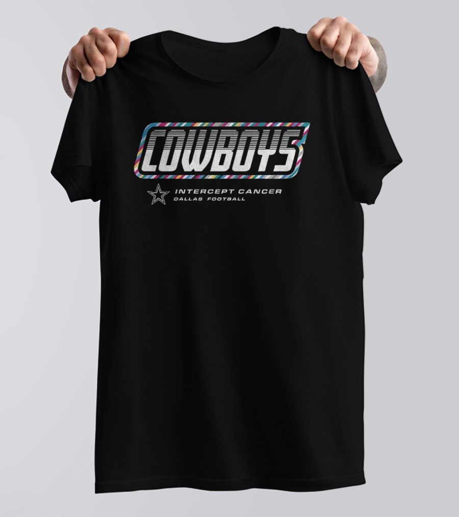 Dallas Cowboys Intercept Cancer Dallas Football Crucial Catch 2026 T-Shirt