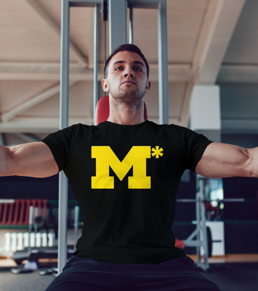 Michigan Wolverines M Asterisk 0.01 Seconds T-Shirt