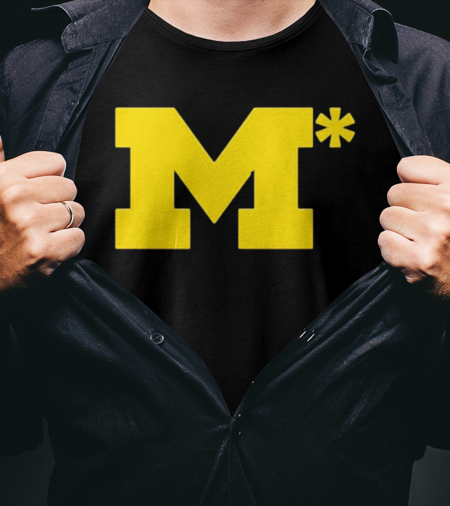 Michigan Wolverines M Asterisk 0.01 Seconds T-Shirt