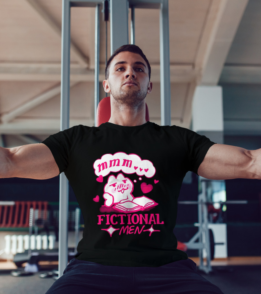 Fictional Men Mmm Hearts Cute Cartoon Reading T-Shirt