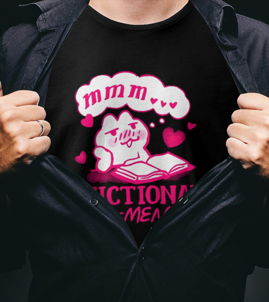 Fictional Men Mmm Hearts Cute Cartoon Reading T-Shirt
