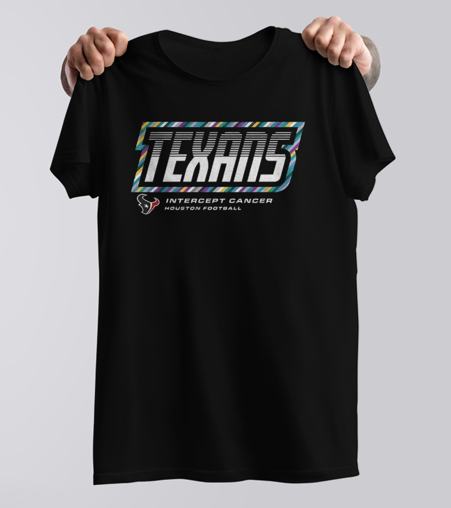 Texans Intercept Cancer 2026 Houston Football Crucial Catch T-Shirt
