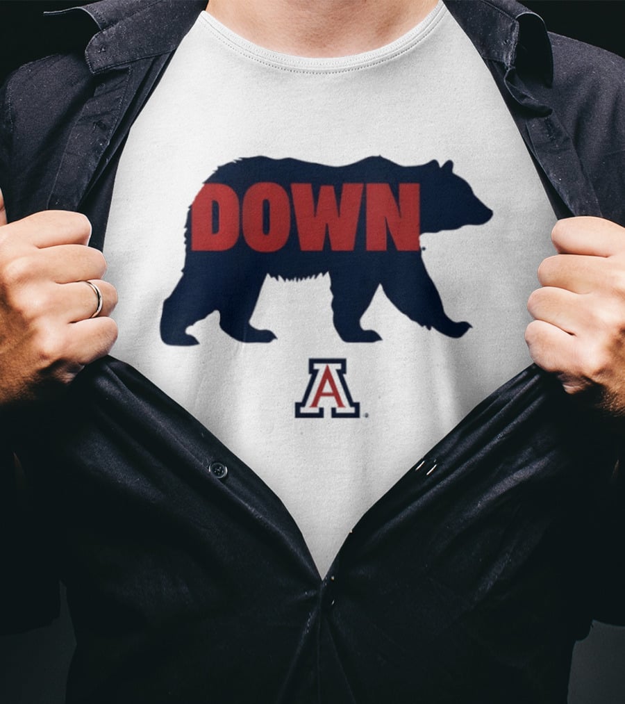Arizona Wildcats Bear Down 2026 NCAA Men's Basketball Bear Silhouette A T-Shirt