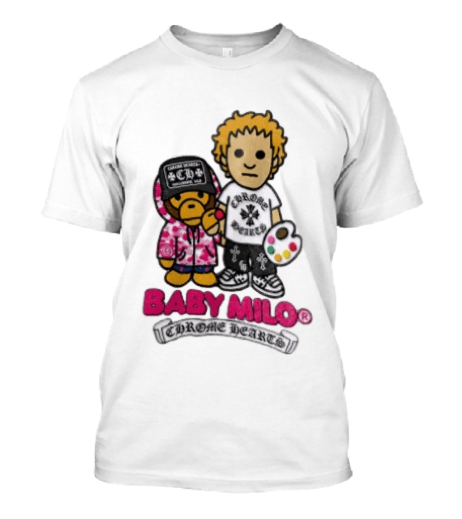 Baby Milo Chrome Hearts Collaboration Graphic Characters T-Shirt