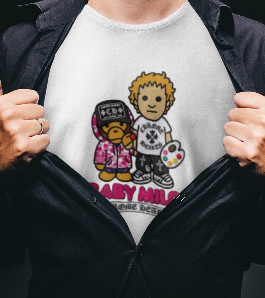 Baby Milo Chrome Hearts Collaboration Graphic Characters T-Shirt