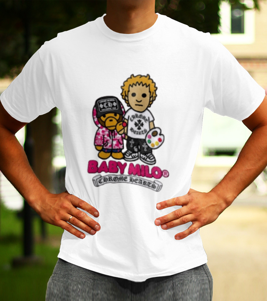Baby Milo Chrome Hearts Collaboration Graphic Characters T-Shirt