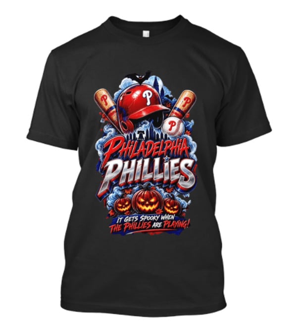 Philadelphia Phillies MLB Spooky Halloween Baseball T-Shirt