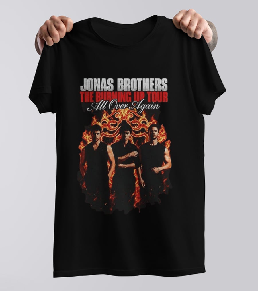Jonas Brothers Burning Up Tour All Over Again 2026 Music Concert T-Shirt