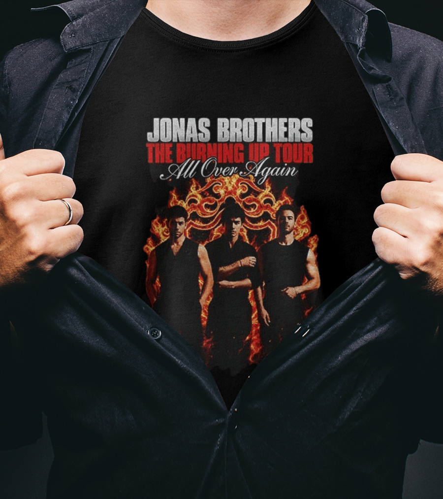Jonas Brothers Burning Up Tour All Over Again 2026 Music Concert T-Shirt