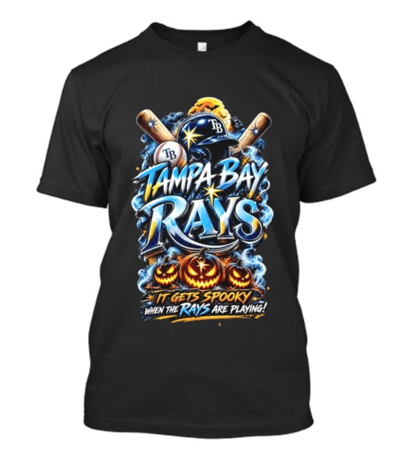 Tampa Bay Rays It Gets Spooky When The Rays Are Playing Halloween T-Shirt