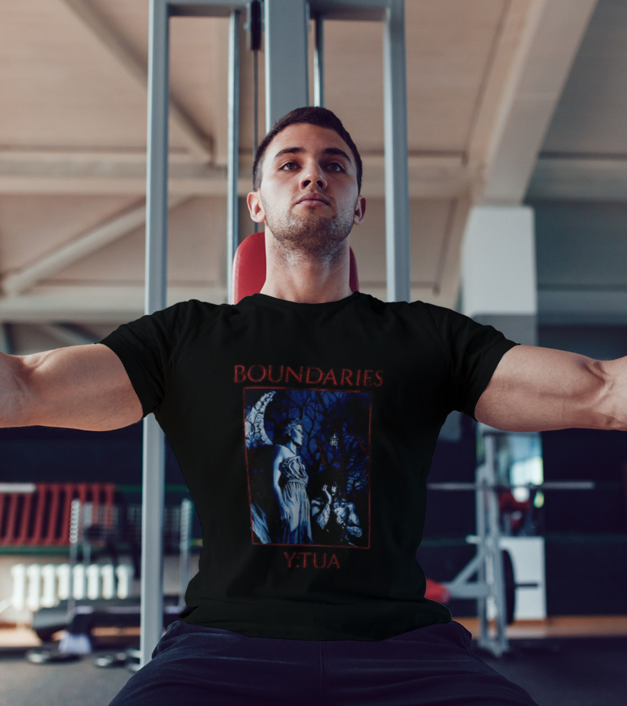 Boundaries YTUA Angel Statue And Dark Forest T-Shirt