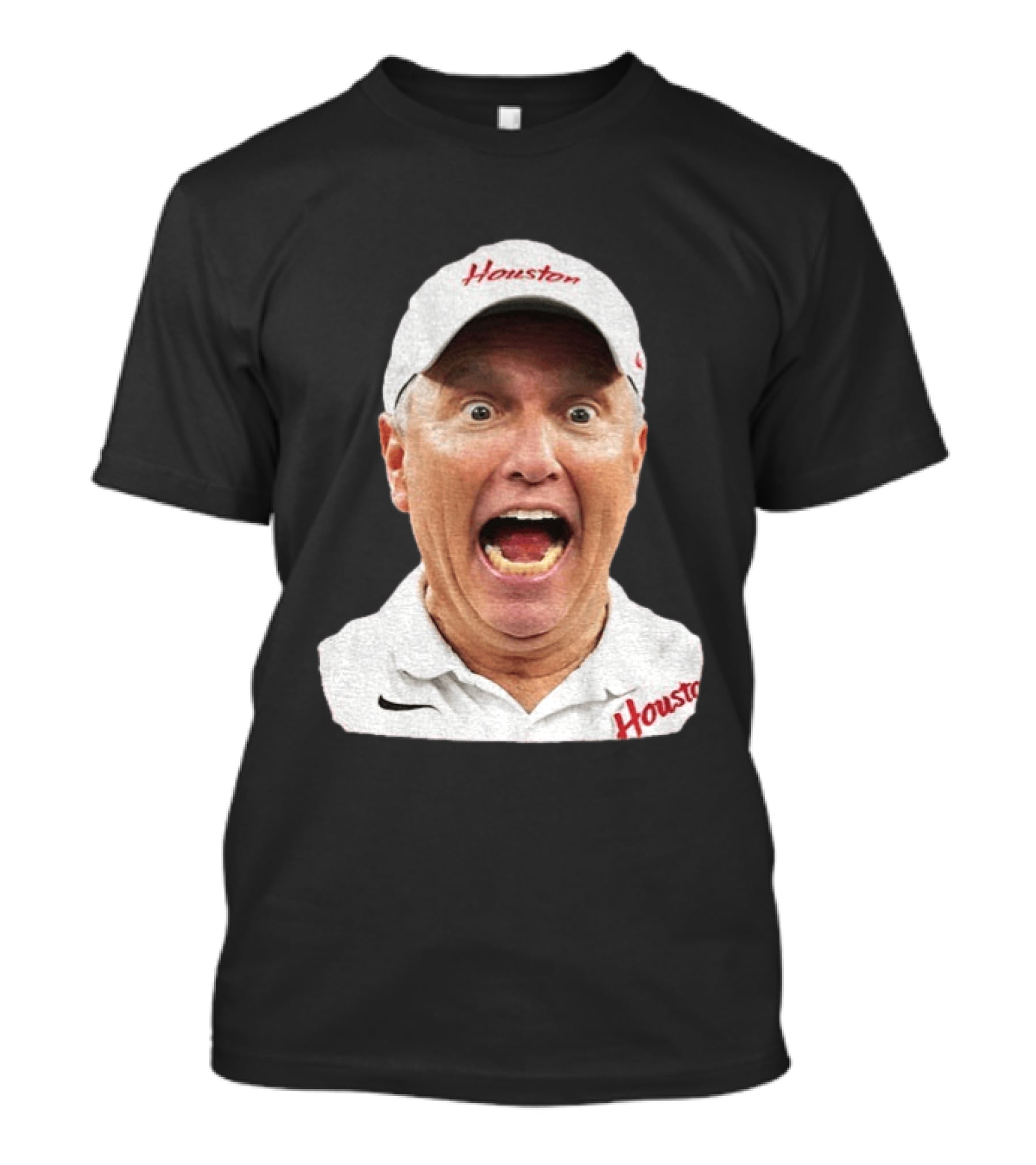Houston Coach Willie Fritz Screaming UH Cougars T-Shirt