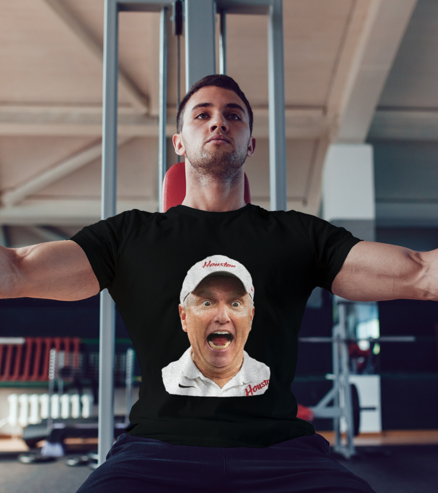 Houston Coach Willie Fritz Screaming UH Cougars T-Shirt
