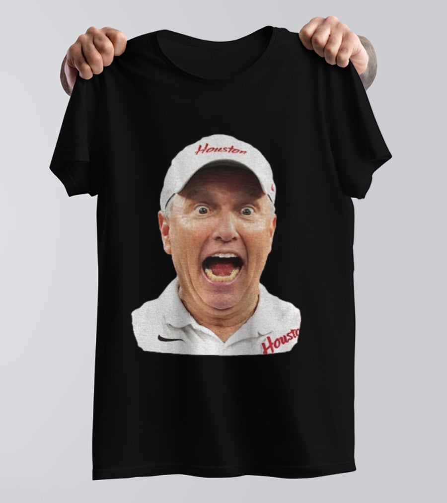 Houston Coach Willie Fritz Screaming UH Cougars T-Shirt