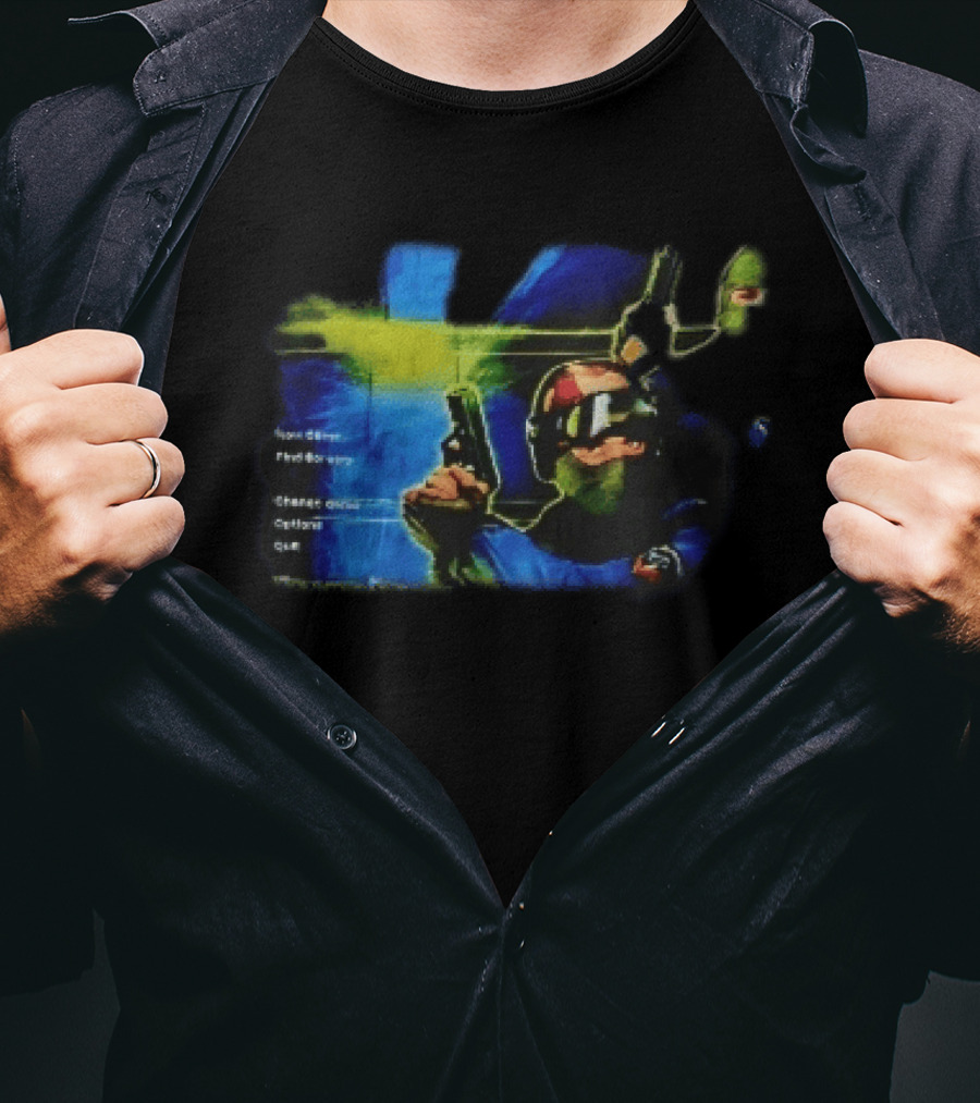 Counter Strike New Game Find Servers Change Options Quit Tactical Soldiers Guns Main Menu Screen T-Shirt