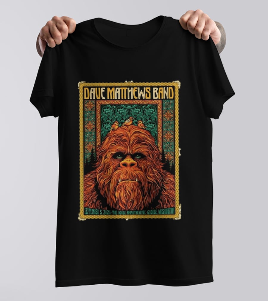 Dave Matthews Band The Gorge Amphitheatre George WA September 5 2026 Event With Orange Creature And Birds T-Shirt