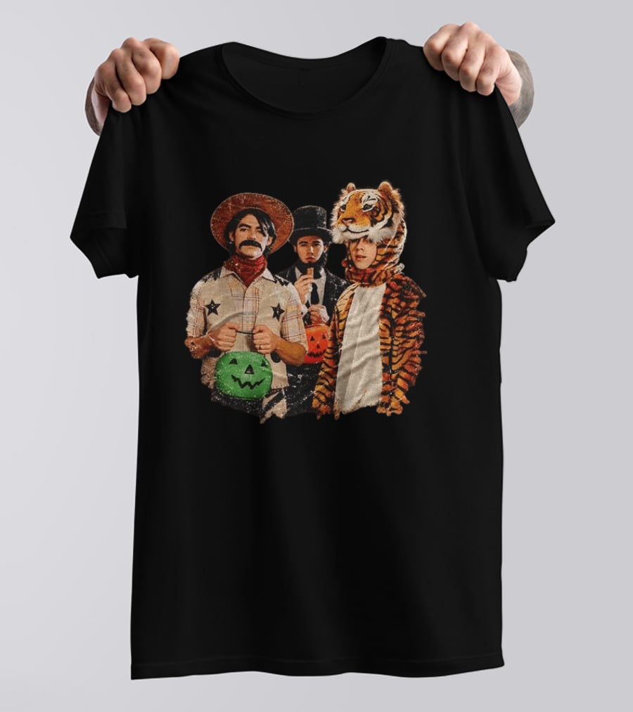 Jonas Brothers Cowboy Tiger Top Hat Halloween Costume Fun T-Shirt