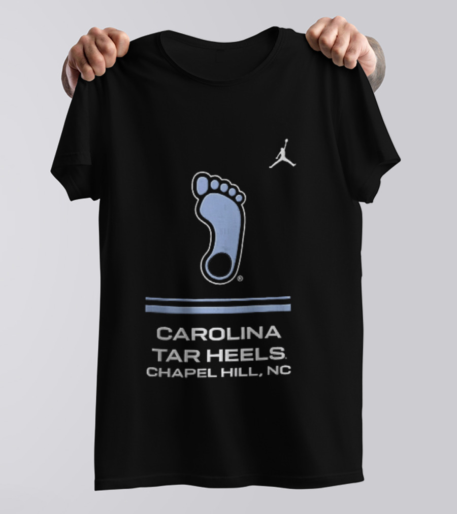 Carolina Tar Heels Chapel Hill NC Foot Horizontal Lines Jordan T-Shirt