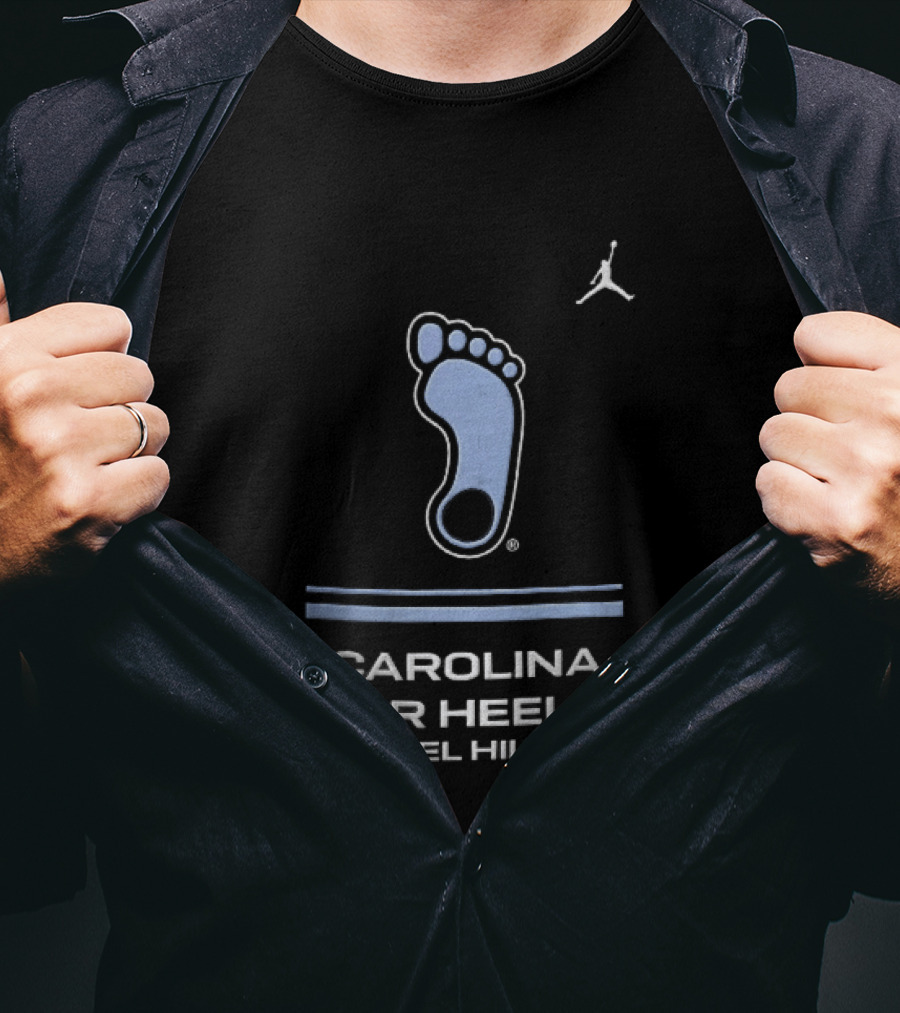 Carolina Tar Heels Chapel Hill NC Foot Horizontal Lines Jordan T-Shirt