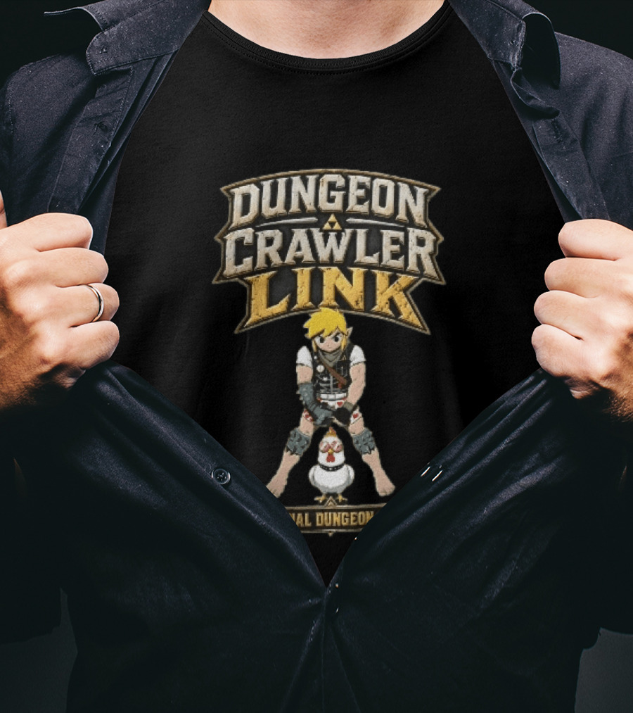Dungeon Crawler Link The Original Dungeon Crawler Hero Heart Boxers Sunglasses Chicken T-Shirt