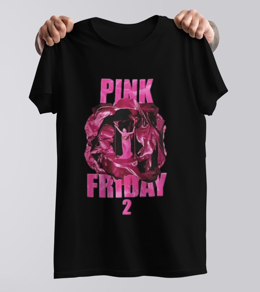 Pink Friday 2 Nicki Minaj Magenta Flowing Silk Fabric T-Shirt