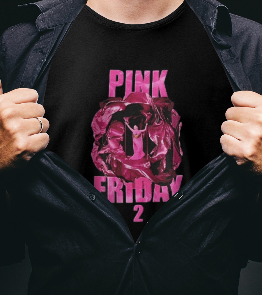 Pink Friday 2 Nicki Minaj Magenta Flowing Silk Fabric T-Shirt
