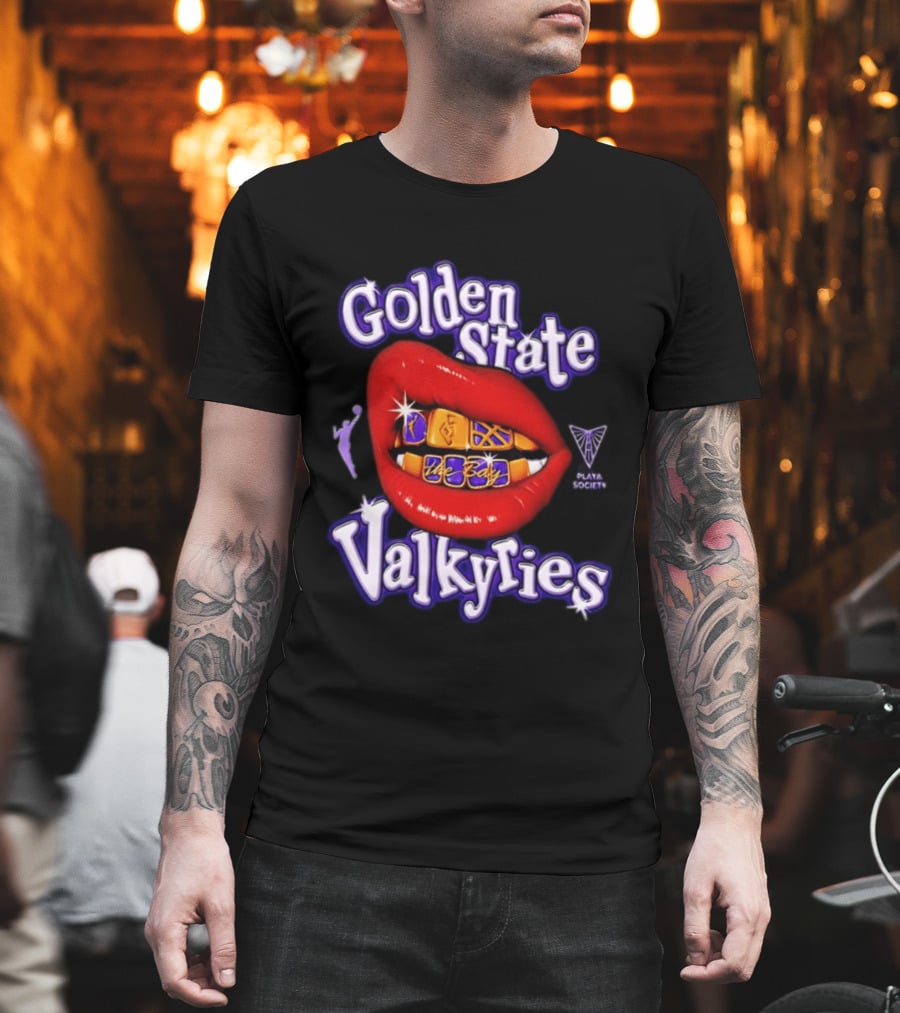 Golden State Valkyries The Bay Playa Society Lip T-Shirt