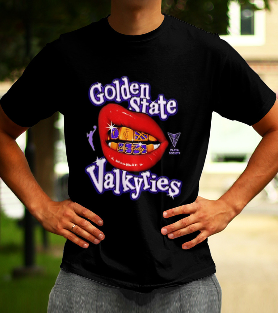 Golden State Valkyries The Bay Playa Society Lip T-Shirt
