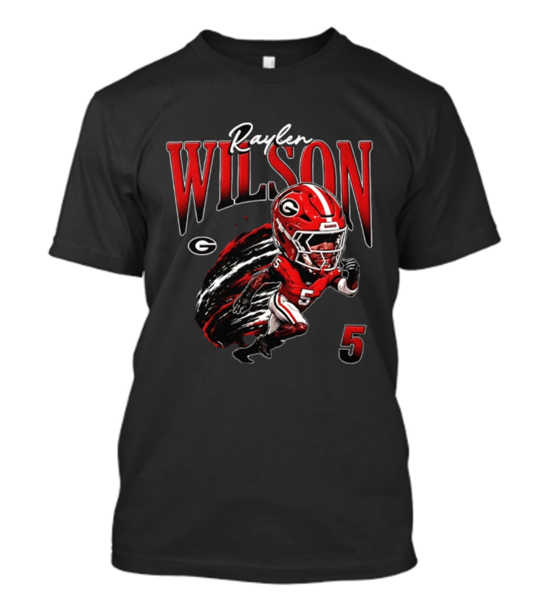 Raylen Wilson Georgia Bulldogs NCAA Football Caricature Fan Gear T-Shirt