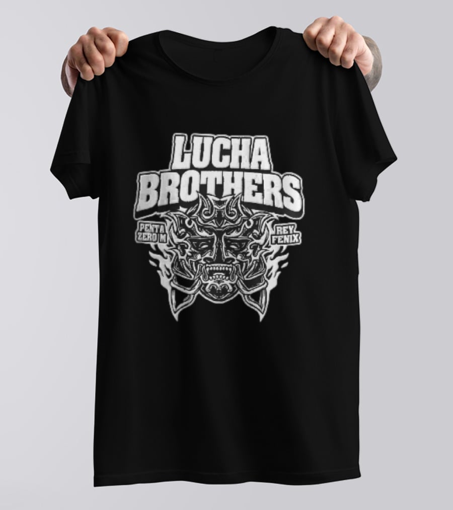 Lucha Brothers Penta Zero M Rey Fenix Horned Luchador Mask T-Shirt