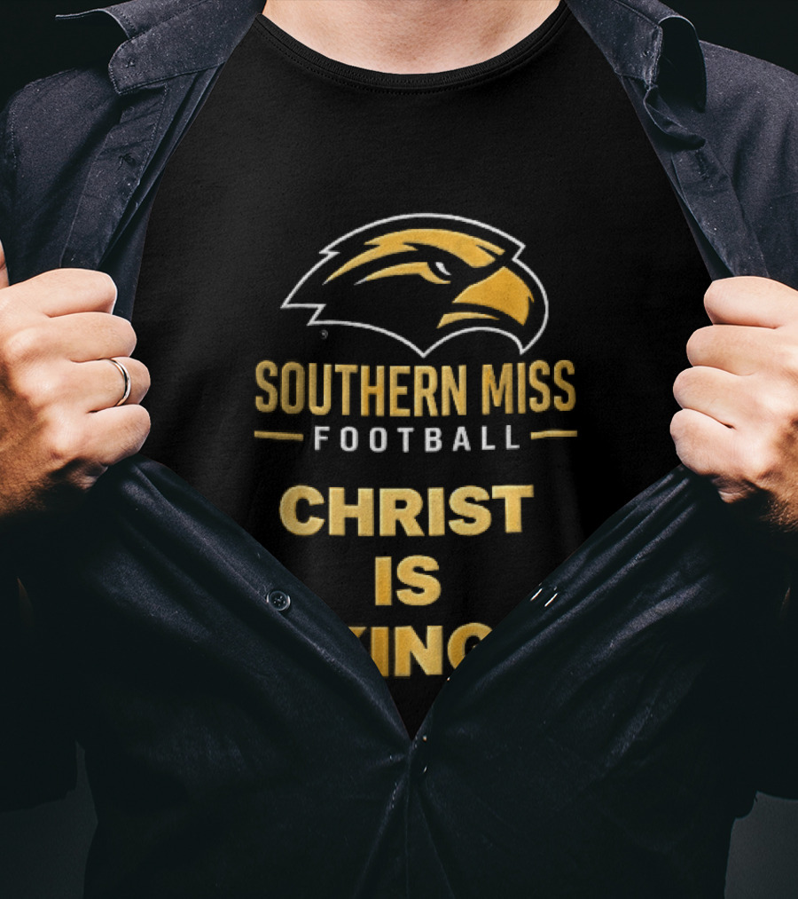 Southern Miss Golden Eagles Football Christ Is King Bird Head T-Shirt