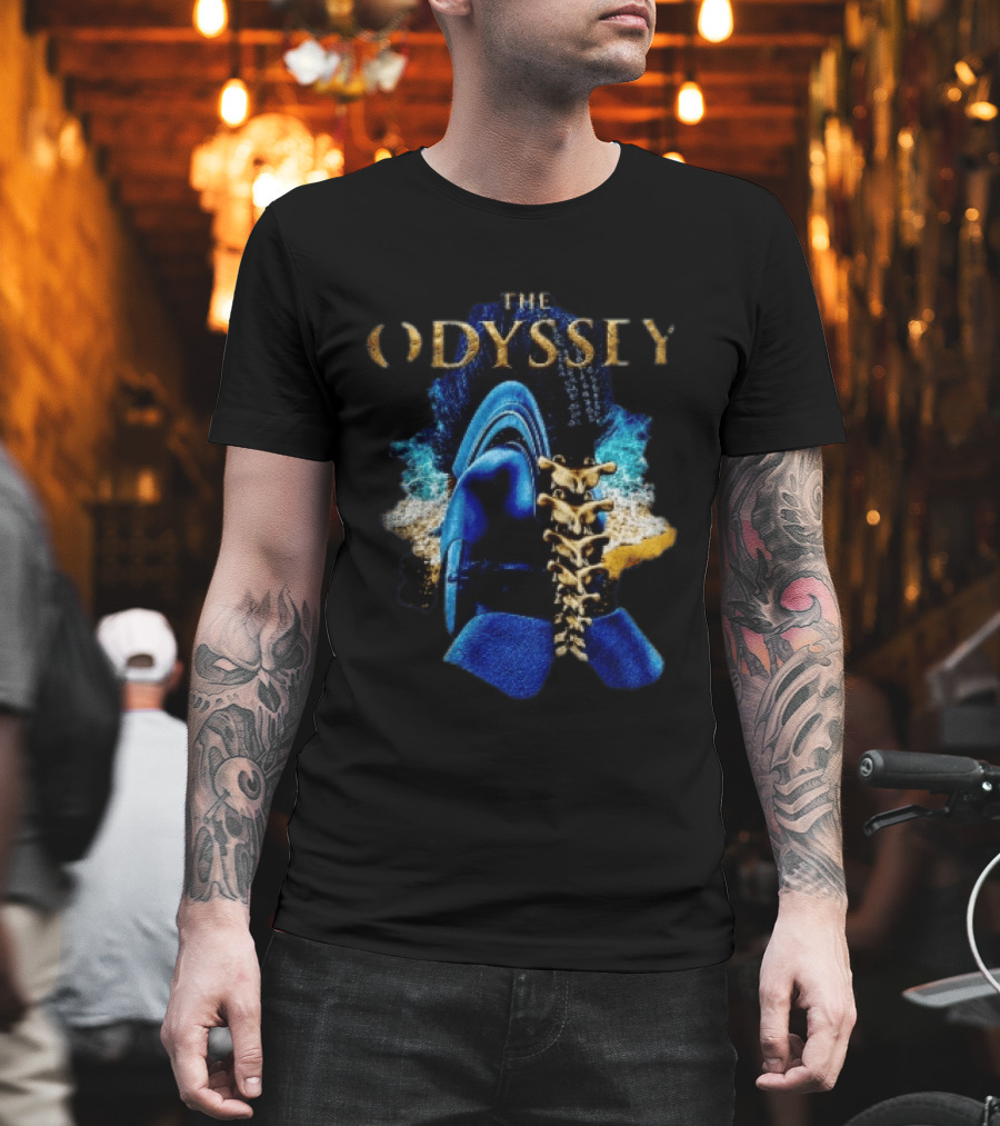The Odyssey Warrior Helmet Spinal Cord Spine T-Shirt