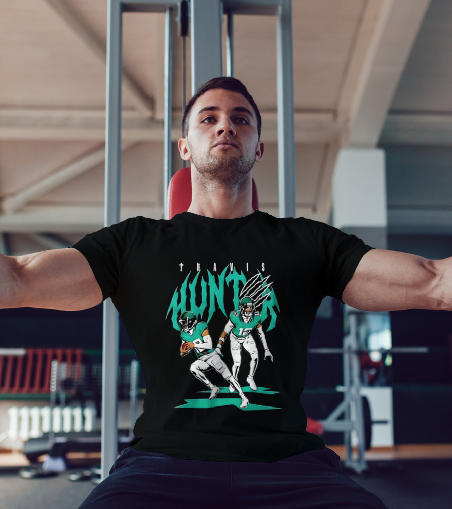 Travis Hunter Jacksonville Jaguars Hunter Two Way Football Player Duo T-Shirt