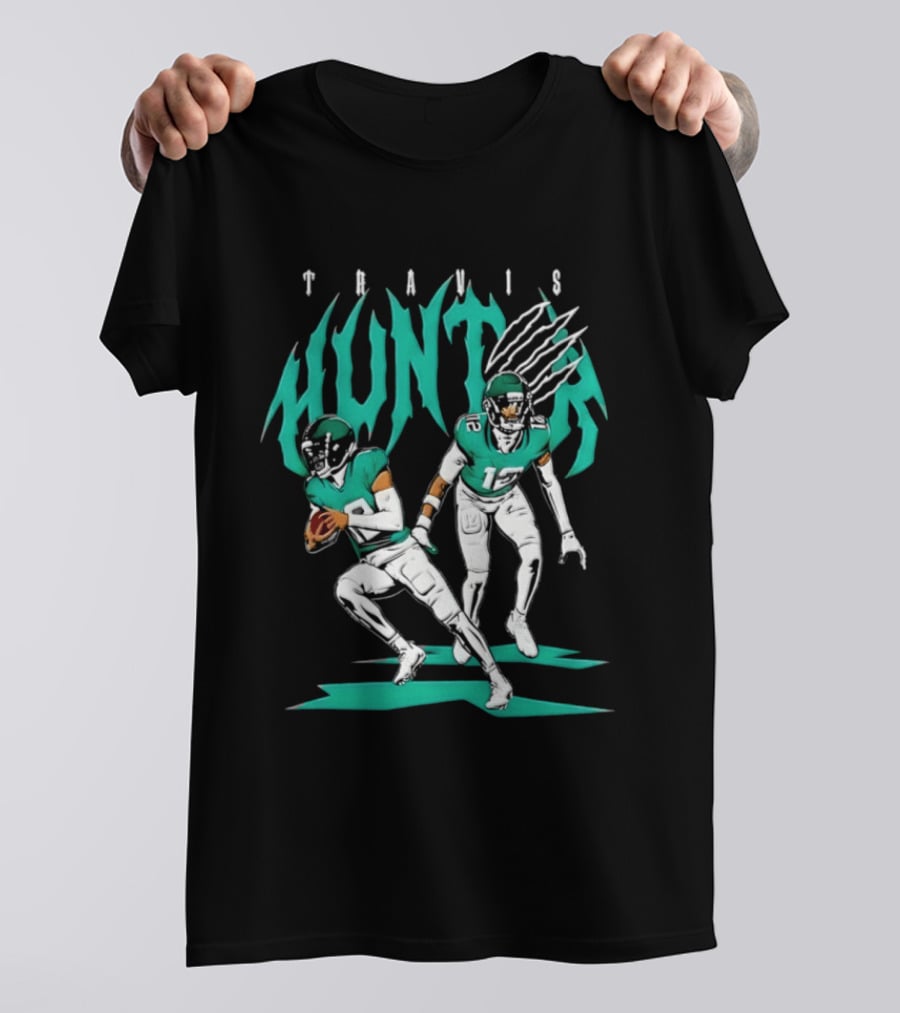 Travis Hunter Jacksonville Jaguars Hunter Two Way Football Player Duo T-Shirt