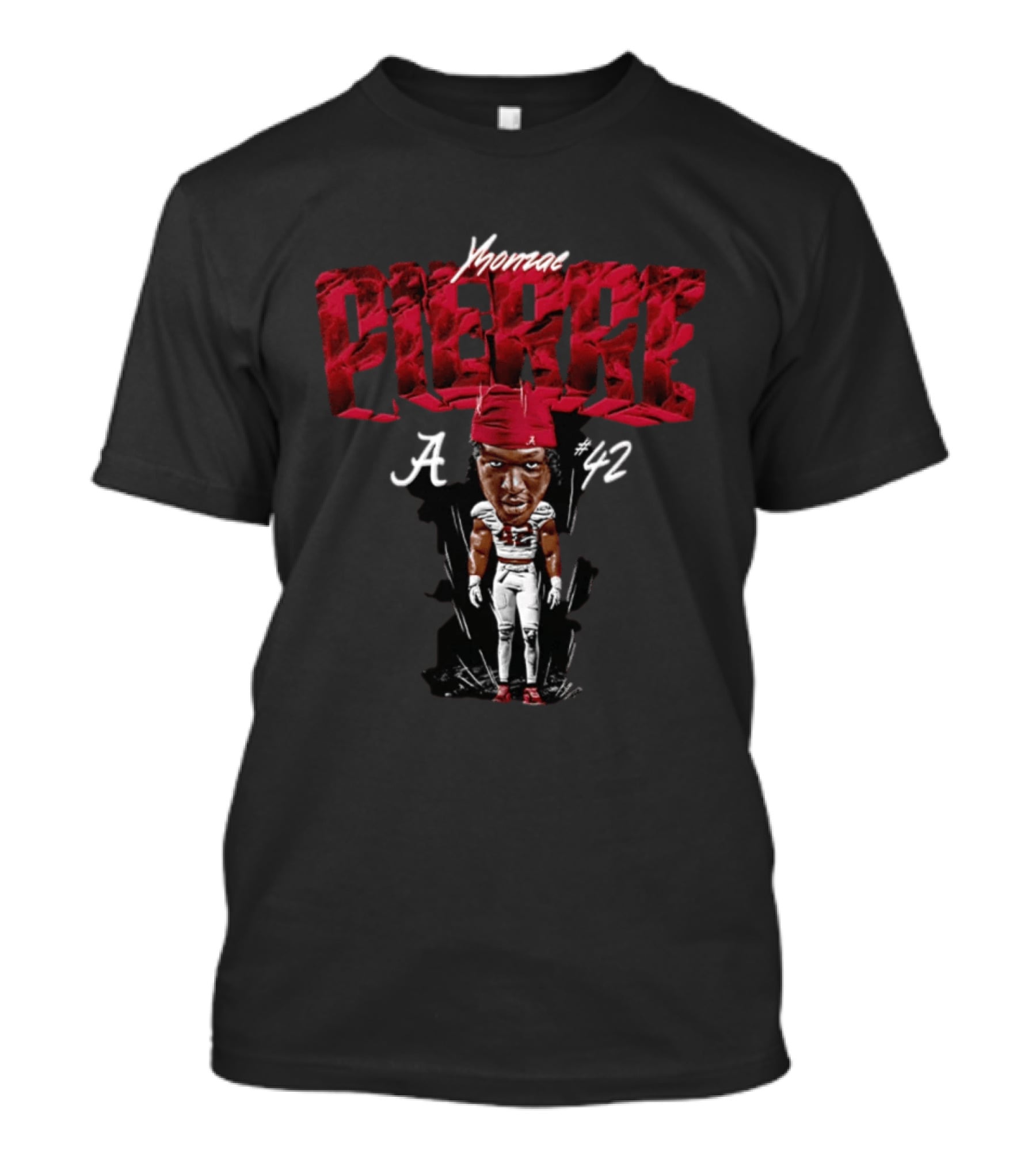 Yhonzae Pierre Alabama Crimson Tide #42 Football Player T-Shirt