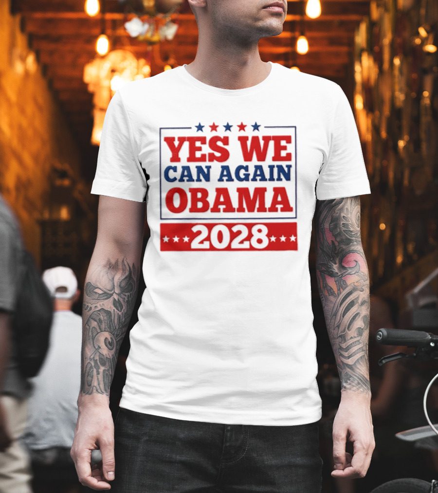 Yes We Can Again Obama 2028 Political Presidential Campaign T-Shirt