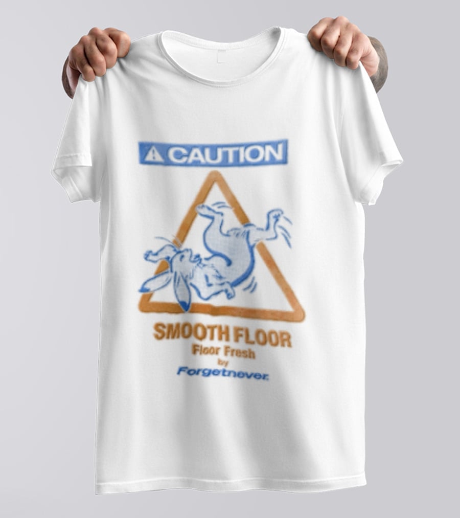 Caution Smooth Floor Forgetnever Rabbit Falling T-Shirt