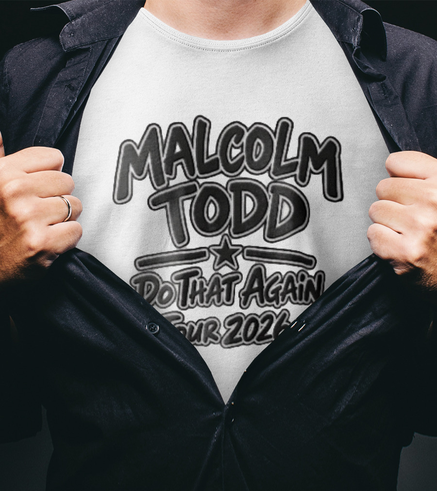 Malcolm Todd Do That Again Tour 2026 Star Frame Horizontal Lines T-Shirt