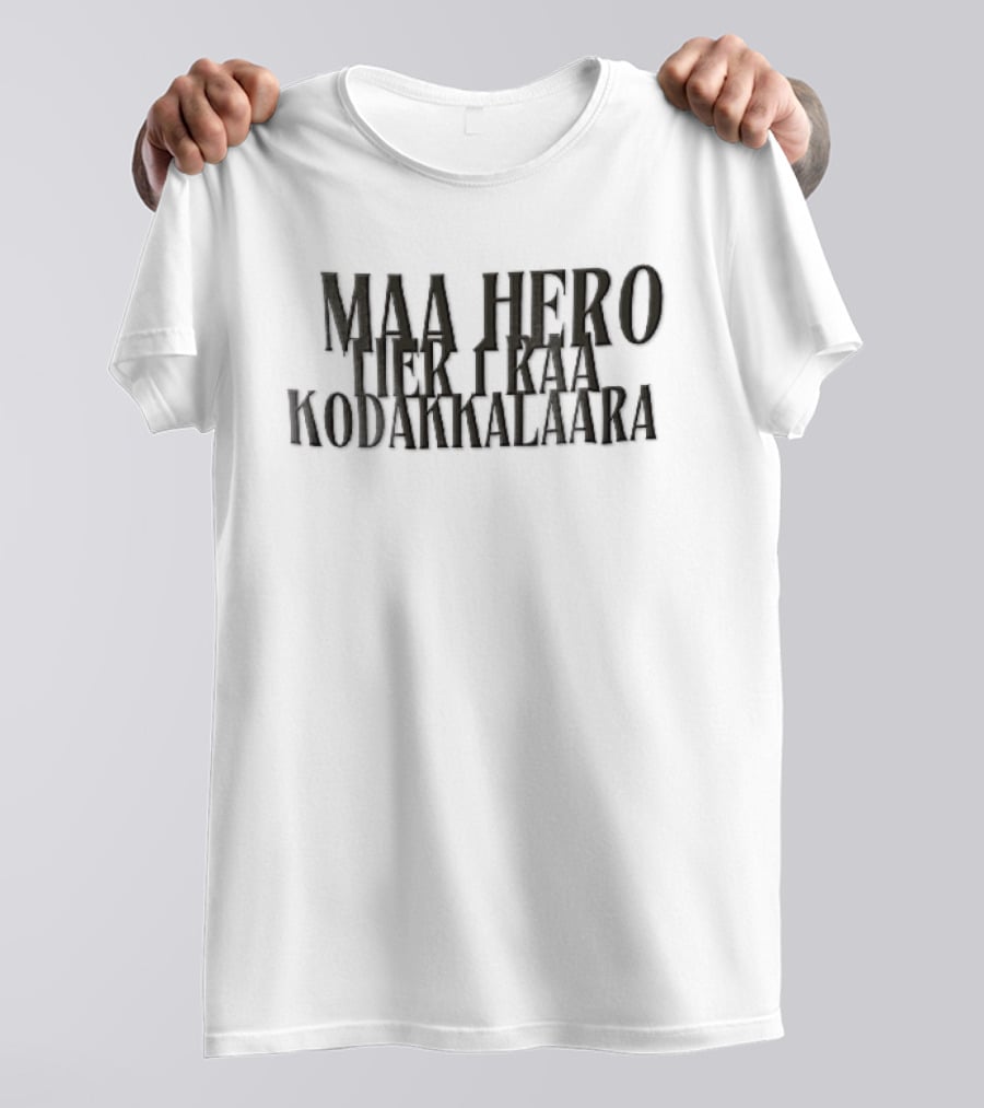 Maa Hero Tier 1 Raa Kodakkalaara Dark Olive Stacked Serif T-Shirt