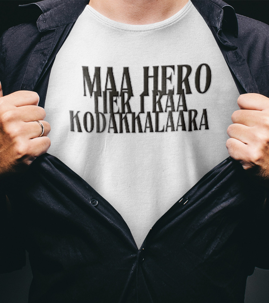 Maa Hero Tier 1 Raa Kodakkalaara Dark Olive Stacked Serif T-Shirt
