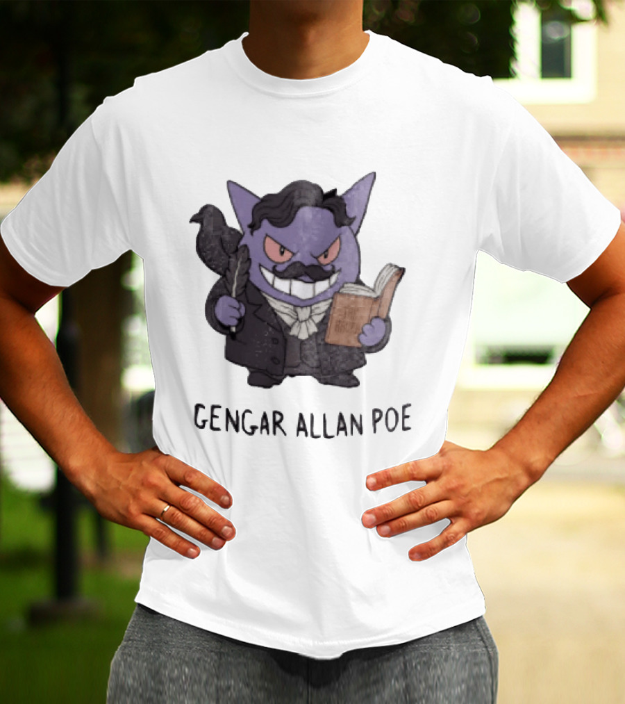 Gengar Allan Poe The Raven Literary Mashup T-Shirt