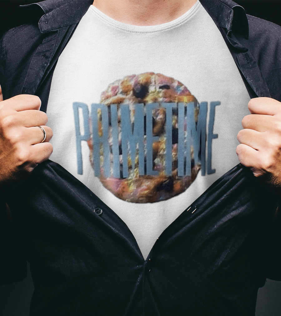 Primetime Iridescent Rainbow Tie Dye Chocolate Cookie T-Shirt