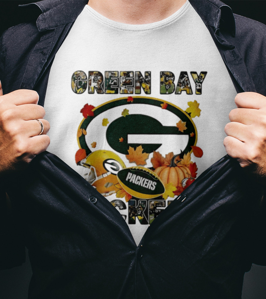 Green Bay Packers Football Fall Pumpkin Autumn 2026 Halloween T-Shirt