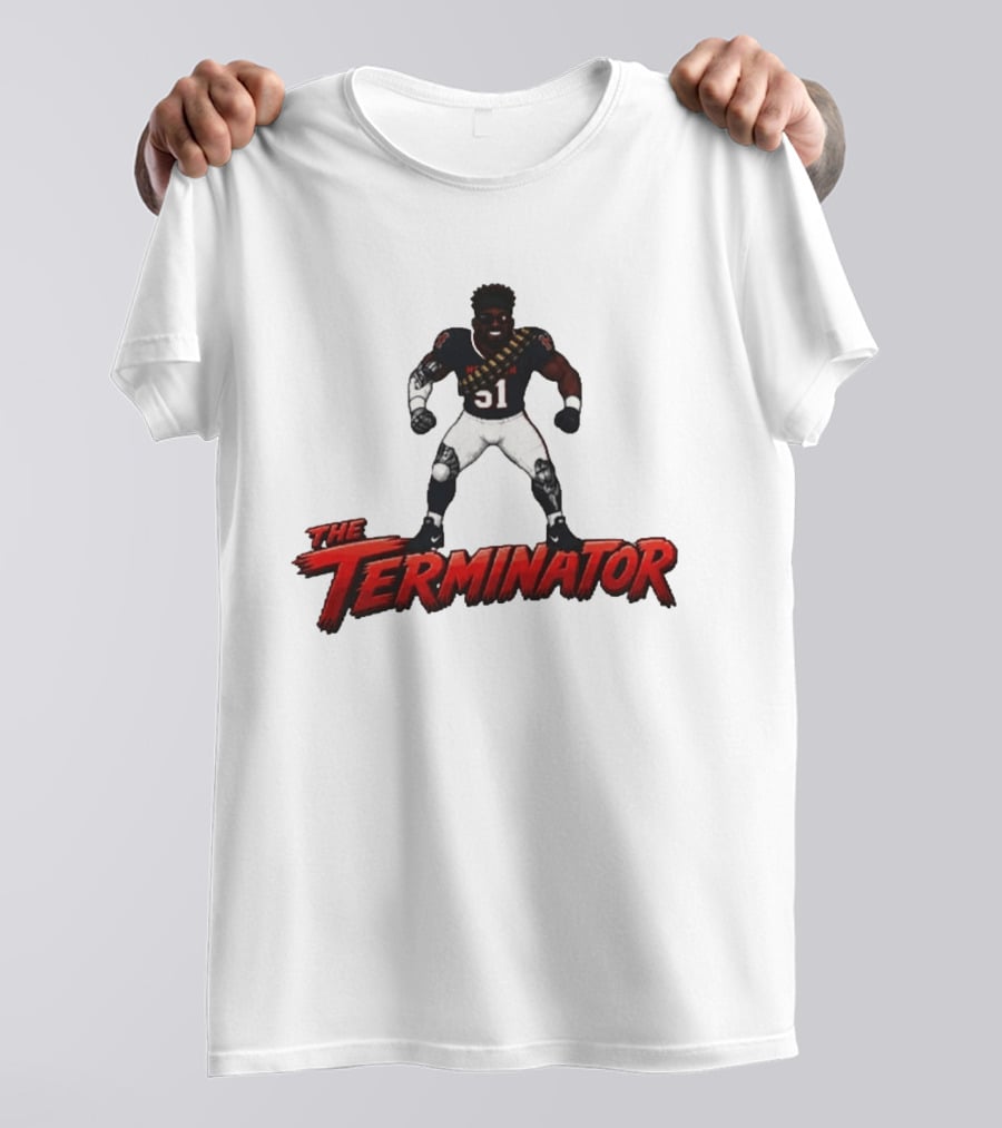 Streets Of Swarm Will Anderson Jr. The Terminator 51 Football Star Cartoon T-Shirt