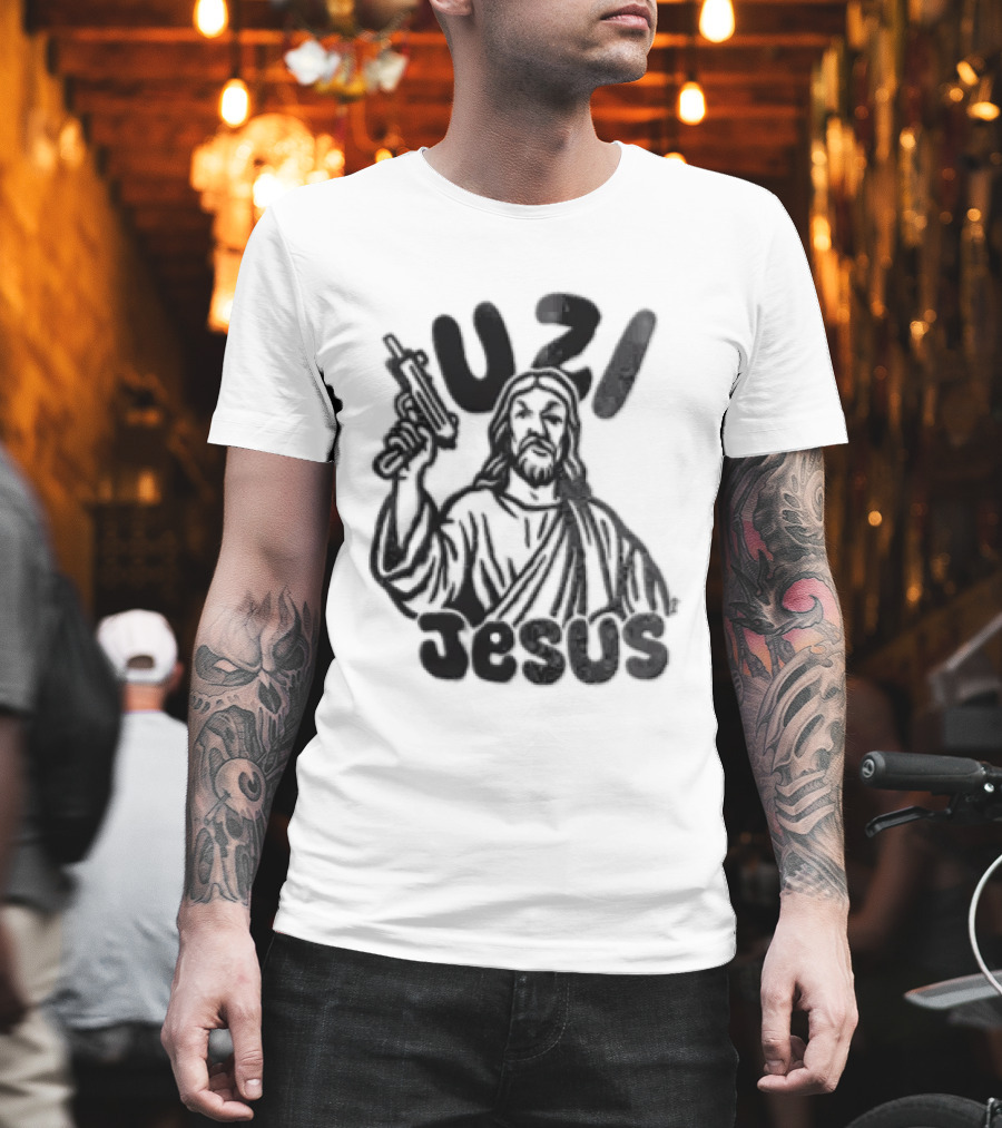 Uzi Jesus Iconic Urban Style Trend T-Shirt