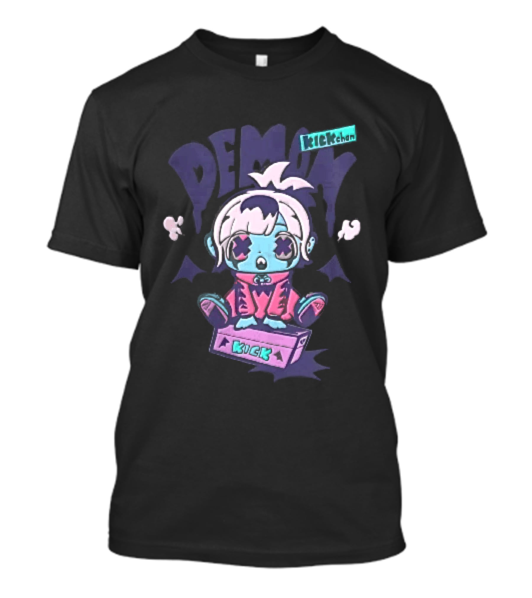 Demon Kick Cartoon Cute Character Pastel Punk Aesthetic T-Shirt