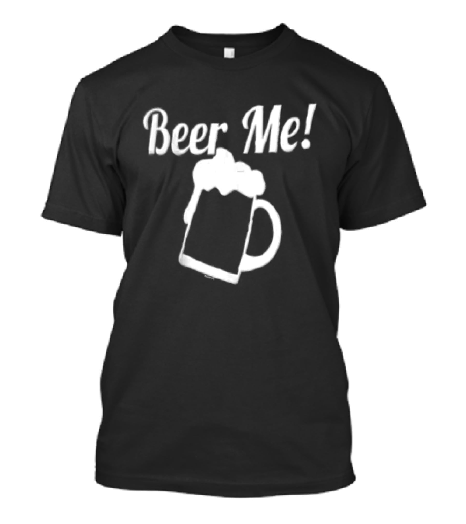 Beer Me Drinking Novelty Black Cotton T-Shirt