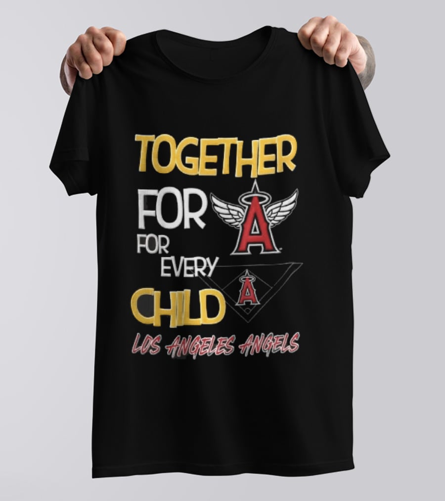 Los Angeles Angels Together For Every Child Winged Baseball Diamond T-Shirt
