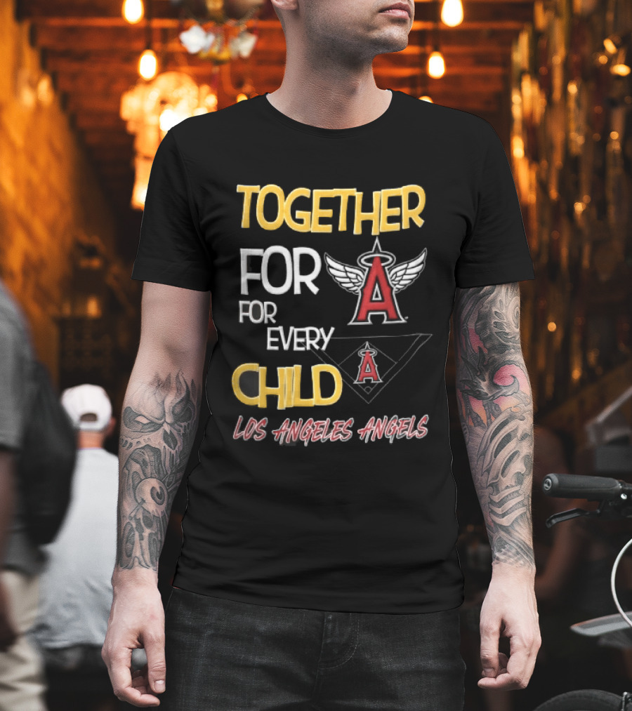 Los Angeles Angels Together For Every Child Winged Baseball Diamond T-Shirt