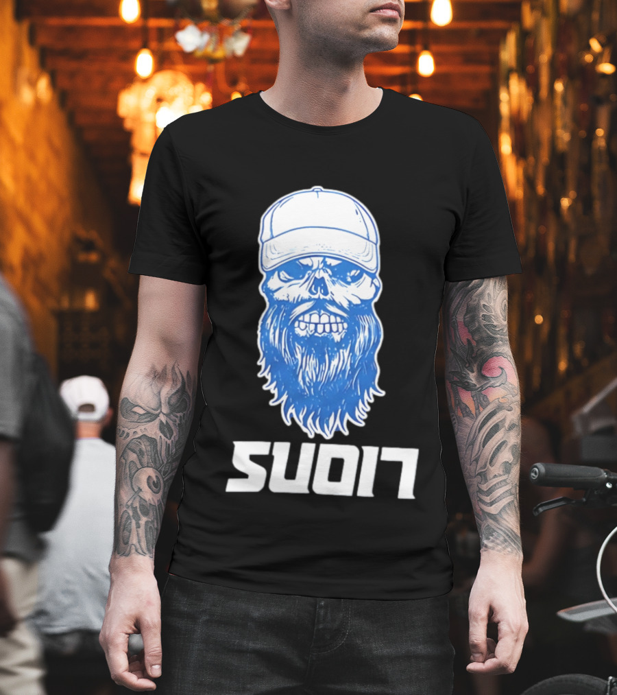 Luke Combs Skull Cap Beard Detroit Lions SUD17 T-Shirt